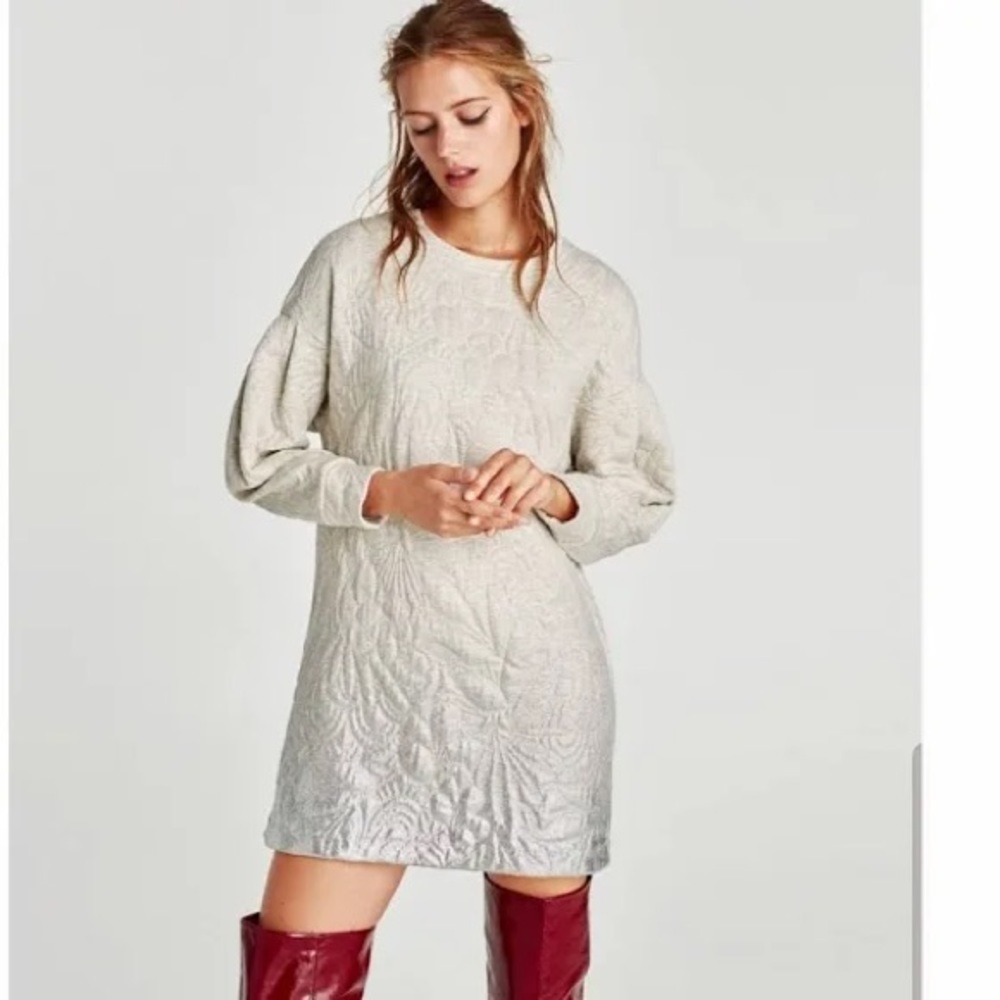 Zara Quilted Foil Dress